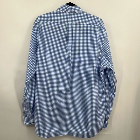 Ralph Lauren Collared Long Sleeve Button-Down Plaid Blue & White Shirt Size XL - Picture 2 of 5